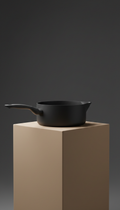 Matte Black Saucepan With Pouring Spout
